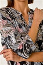 Light Pink Floral Print Pleated Shirt, Image 5 of 5