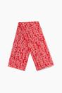 Red Metallic Pinstripe Lightweight Leopard Scarf, Image 2 of 5