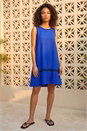 Royal Blue Ric Rac Trim Swing Dress , Image 2 of 4