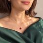 Gold 18ct Gold Vermeil Plated Round Ruby Necklace, Image 3 of 5