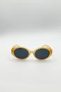 Yellow Oval Plastic Frame Sunglasses, Image 1 of 6