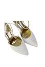 Ivory XY LONDON Ivory 'Liliane' 2 Part Pointed Toe Satin Shoes Stiletto Heel, Image 5 of 5