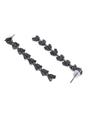 Black Linear Fringe Drop Earrings, Image 2 of 3