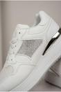 White Amber Womens Chunky Platform Trainers, Image 2 of 2
