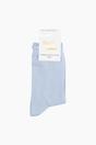 Light Blue Plain Combed Cotton Glitter Socks, Image 4 of 4