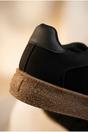 Black iKrush Black Sybil Faux Suede Platform Trainers, Image 3 of 5