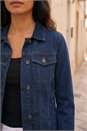 Indigo Classic Cotton Denim Jacket, Image 4 of 4