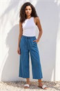 Indigo Petite Washed Denim Look Trouser, Image 1 of 4