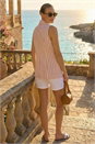PINK Stripe Longline Waistcoat, Image 4 of 5