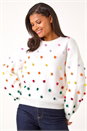 Multi Bobble Detail Knit Jumper, Image 1 of 5