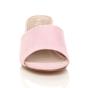 Light Pink AJVANI Light Pink Mid Block Heel Peep Toe Mules Sandals, Image 6 of 6