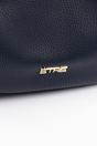Navy Blue Faux Leather Half Moon Crossbody Bag, Image 5 of 5
