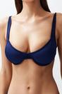 Navy Padded Balconette Bikini Top, Image 2 of 5