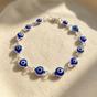 Gold Evil Eye Rhodium Plated Silver Protection Bracelet, Image 1 of 5
