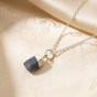 Silver Sterling Silver Raw Sapphire Crystal Necklace, Image 1 of 4