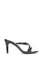 Black 'Angel' Stiletto High Heel Mule Sandals, Image 1 of 6