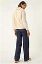 Cream  Reversible Fur Zip Gilet, Image 7 of 7