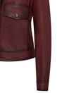 Red Retro Biker Leather Jacket - Kopervik, Image 6 of 6