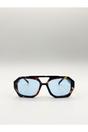 Blue Tortoiseshell Sunglasses with Blue Lenses, Image 1 of 7