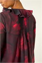Red Printed Frill Front Blouse, Image 5 of 5