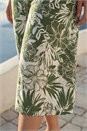 Green Curve Floral Print Culottes , Image 4 of 4