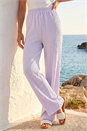 Lilac Dusk Textured Wide Leg Stretch Trouser, Image 2 of 4