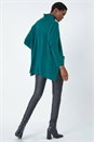 Forest  Longline Sparkle Pocket Poncho Jumper, Image 3 of 5