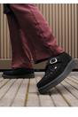Black TUK Footwear Black Pointed Creeper Suede Monk Buckle Shoes, Image 7 of 8