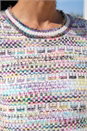 Lilac Space Dye Curved Hem Knit Jumper, Image 4 of 4