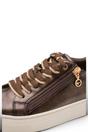 Brown Faux Leather Sneakers - 23313, Image 5 of 8
