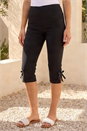 Black Dusk Bow Bengaline Capri Trouser, Image 1 of 4