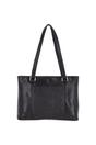 Black Real Leather Vintage Medium Handbag, Image 3 of 3