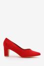 Red 'Ava' Block Heel With Pointed Toe, Image 2 of 4