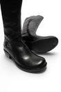 Black Womens Leather Riding Long Boots-MISTRY, Image 5 of 5