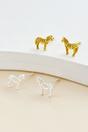 Silver Sterling Silver Zebra Stud Earrings, Image 1 of 3