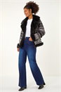 Grey Dusk Faux Fur Jaquard Aviator, Image 2 of 5