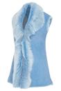 Sky Blue Toscana Sheepskin Long Gilet-Sorocaba, Image 2 of 6
