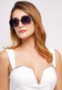 Blue AVANT-GARDE PARIS Blue Bold Square Sunglasses, Image 6 of 7