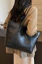 Black Large Tote Handbag With Shoulder Strap, Image 1 of 4