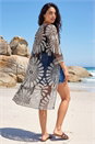 Black Dusk Floral Crochet Lace Kimono, Image 3 of 4