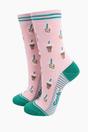 Light Pink Iced Coffee Bamboo Socks in Pink, Image 1 of 4