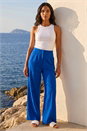 Royal Blue Smart Twill Wide Leg Pocket Trouser, Image 1 of 4