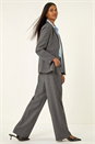 Charcoal Stripe Wide Leg Pocket Trouser , Image 2 of 7