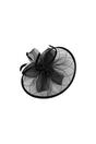 Black SVNX Black Floral Bow Mesh Detailing Fascinator, Image 3 of 3