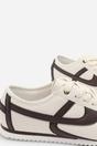 Beige 'Caia' Court Lace up Trainer with Stripe detail, Image 6 of 8