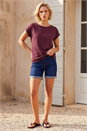 Burgundy Plain Cotton Jersey T-Shirt, Image 2 of 4