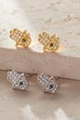 Silver Mia Gioielli Silver Sterling Silver Cz Hamsa Hand Studs, Image 1 of 2
