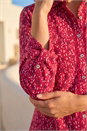 Red Petite Abstract Spot Stretch Shirt, Image 4 of 4
