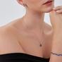Silver Blue Saturn Jewelled Sterling Silver Necklace, Image 5 of 5