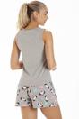 Grey Camille Lingerie Grey Dog Motif Short Cotton Pyjama Set, Image 4 of 5